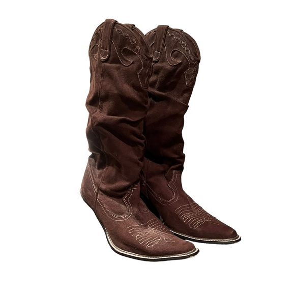 Arizona brown cow girl boots size 8 - Picture 5 of 12